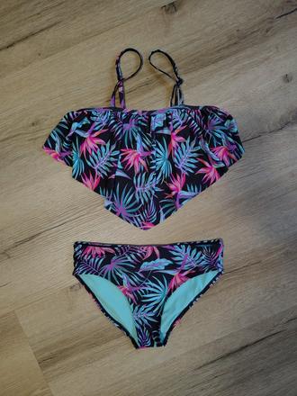 Dívčí dvojdílné plavky h&m 134/140 jungle, h&m,134