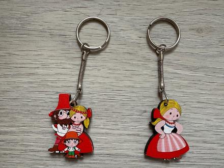 Přívěsek - manka, rumcajs, cipísek, 2 ks,