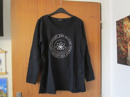 Černé bavl. elast. tričko, dl. rukáv, vel. l, esmara,l