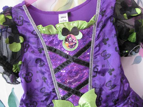 Karneval-fialové šaty s minnie, 