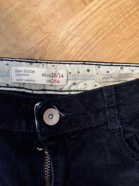 Dívčí manžestraky zara, zara,164