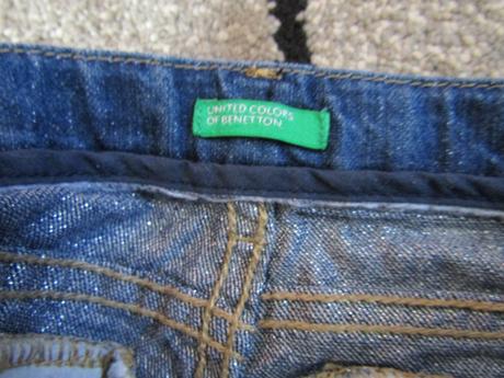 Riflové kraťasy zn.of benettonn vel.134/140, benetton,134