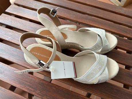 Sandálky tommy hilfiger na klínku, tommy hilfiger,41