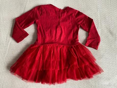 Vánoční šaty se sobem vel. 92/1,5-2r, 92