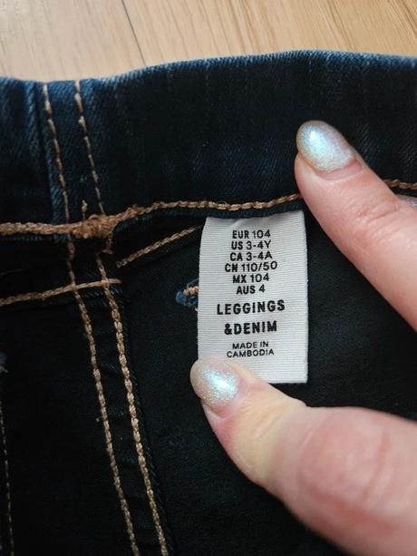 Džínové jegíny h&m, vel. 104, h&m,104