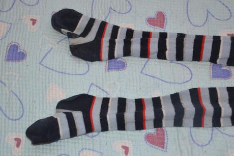 Punčošky punčocháče punčochy pruhované, f&f,104