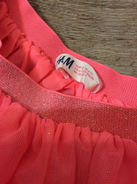 Slavnostní neon tylová sukýnka se třpytkami h&m, h&m,122