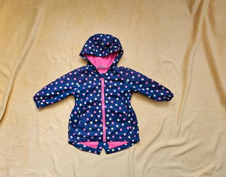 Puntíkovaná bunda dětská dívčí bundička s kapucí l, ergee,80