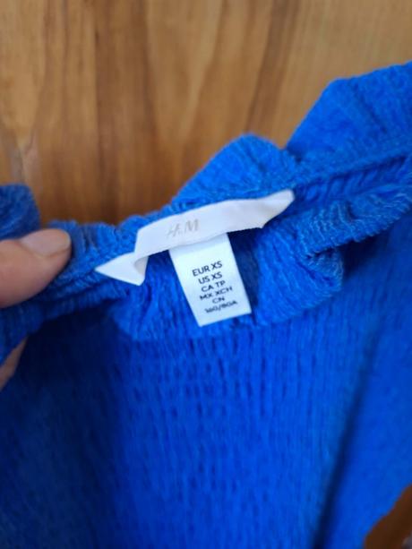 Dlouhé modré šaty h&m xs krásný střih, h&m,xs