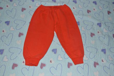 Červené bavlněné tepláky tepláčky, 86