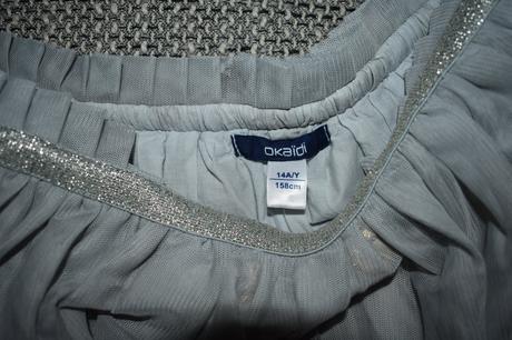 Tylová sukně se zlatými puntíky okaidi, 152/158, 152