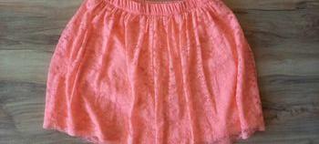 Lososovo oranžová krajková sukně, pepco,158