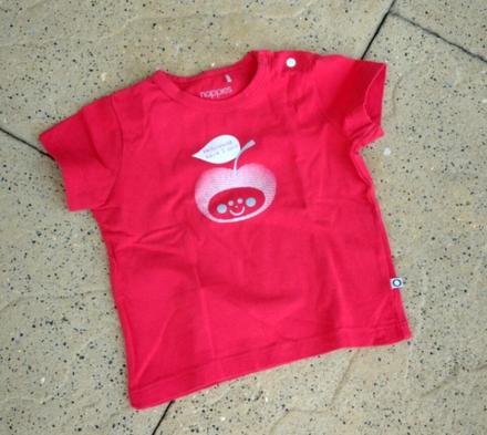 Tičko / triko krátký rukáv červené, 74