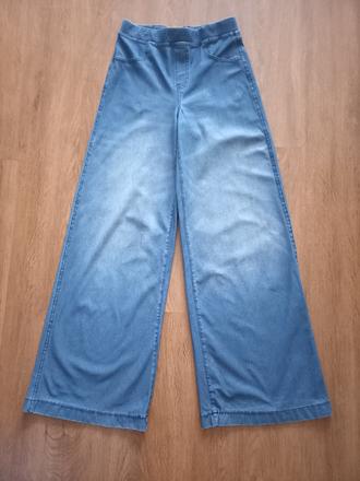 Modré kalhoty se vzhledem riflí, h&m,158