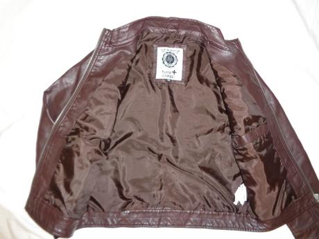 Luxusní čoko koženková bunda, c&a,146