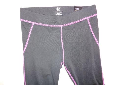 Luxusní černofialové funkční legíny, h&m,158