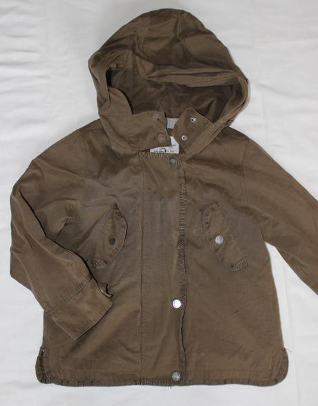 Ay39. jarní/podzimní bavlněná bunda dívčí, zara,122