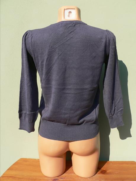 Šedo modrý tenký svetřík carla f. - vel.s, s