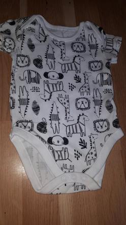 Bílé body se zvířátky vel 74 nutmeg, nutmeg,74