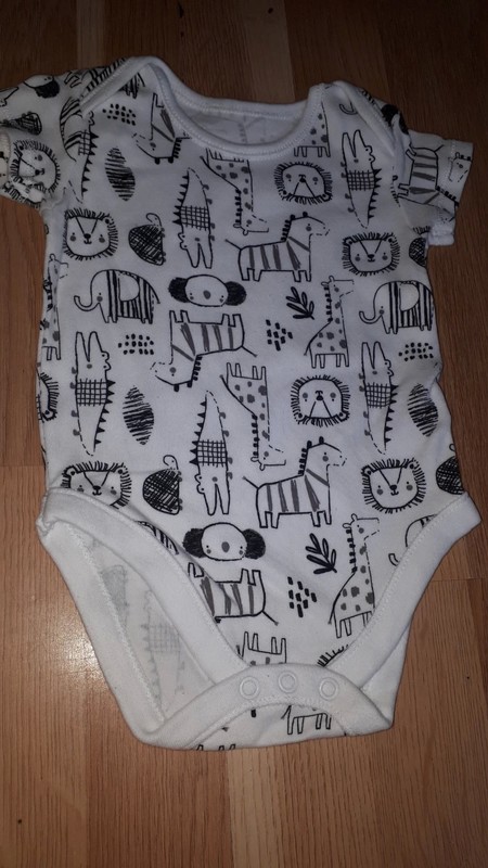 Bílé body se zvířátky vel 74 nutmeg, nutmeg,74