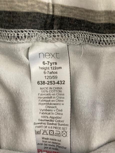 Pyžama 3 pack next vel. 122 (6-7), next,122