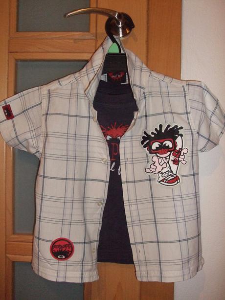 Štýlová košeľa + tričko devil fish, 104