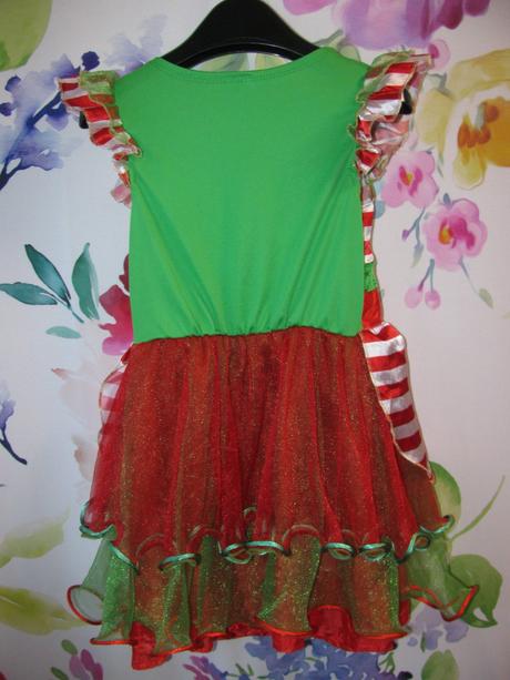 Vánoční šaty-malá santova pomocnice, 128