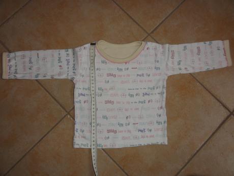 Bílé triko s dl. rukávem s potiskem , 80