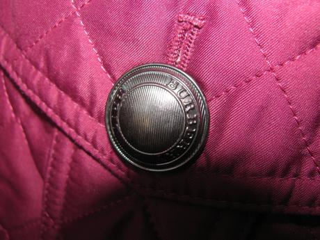 Dámská přechodná prošívaná vínová bunda burberry, burberry,l