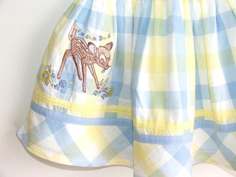 P244 plátěné dívčí šaty s bambi vel. 74, disney,74