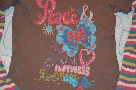 Bavlněné triko s motýlem, flitry a kamínky, cherokee,140