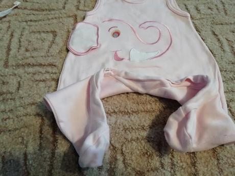 Překrásné dupačky se slonem-vel.56-62 top stav, 56