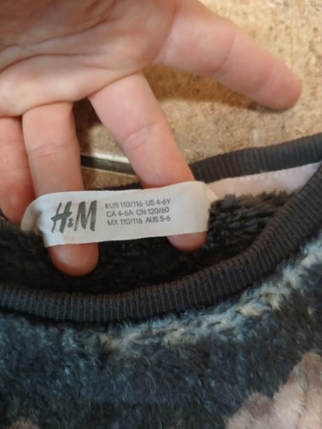 Teplá mikina h&m, vel. 110/116, h&m,110