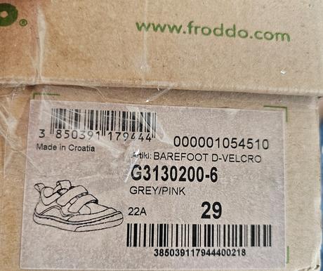 Tenisky froddo barefoot base grey pink vel. 29, froddo,29