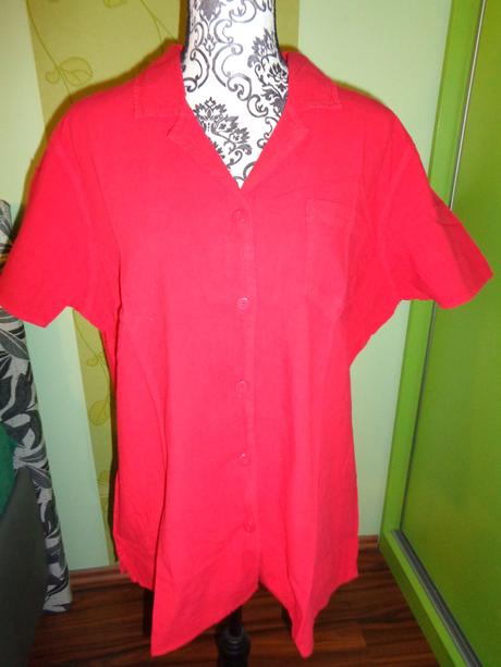 Sytě růžová bavlněná propínací košile, xl