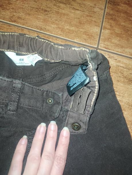Manžestraky - slim, h&m,128