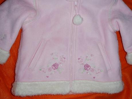 Luxus zimní vyšívaný růžový kabát z broušené kůže, ladybird,74