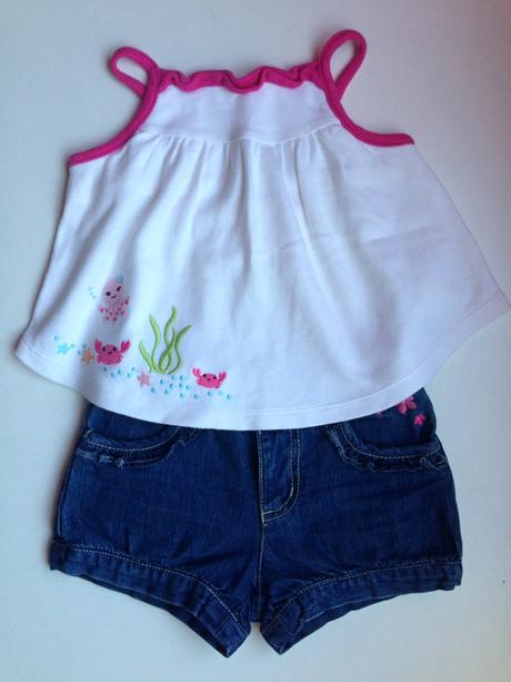 Letní komplet tílko, kraťasy gymboree (18-24 měs.), 92
