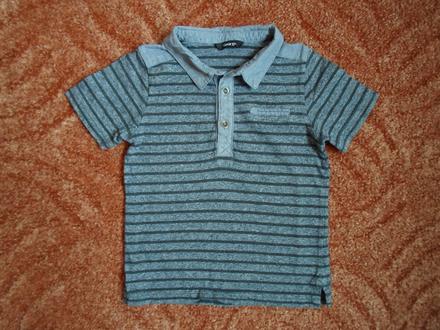 Modré tričko triko polo s límečkem, george,98