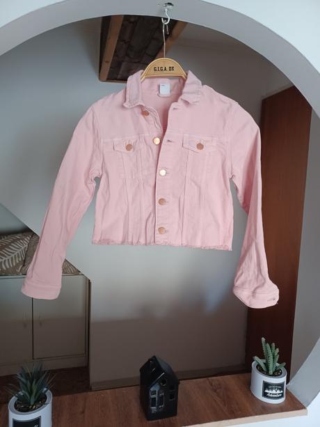 Růžová džíska lindex, džínová bunda lindex, lindex,146