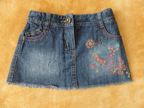 Džínová sukýnka s motýlkem, mothercare,98