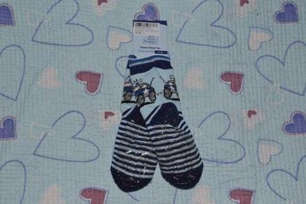 Modré teplé ponožky s protiskluzem, sterntaler,22