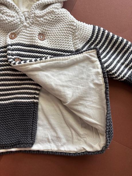 Krásný svetřík podšitý - v.0/3 mes., marks & spencer,62