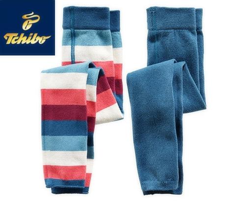 2-pack pletené legíny tchibo proužkované + modré, tchibo,158 / 164