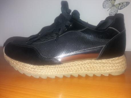 Černé tenisky bestelle s espadril podrážkou vel. 4, 40