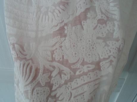 Růžové krajkové tričko tílko top, h&m,m