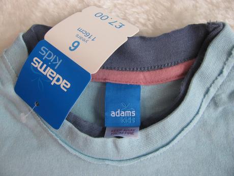 Světle modré bavlněné tričko, adams,116