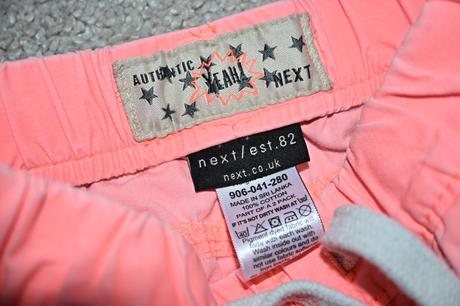 Neonové kraťásky zn. next vel. 86, next,86