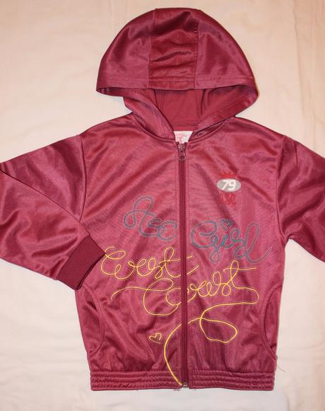 Ao6. vínová lesklá mikina/bunda 6 let, 116