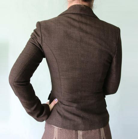 Hnědé sako s nakládanými kapsami orsay vel.xxs-32, orsay,xs